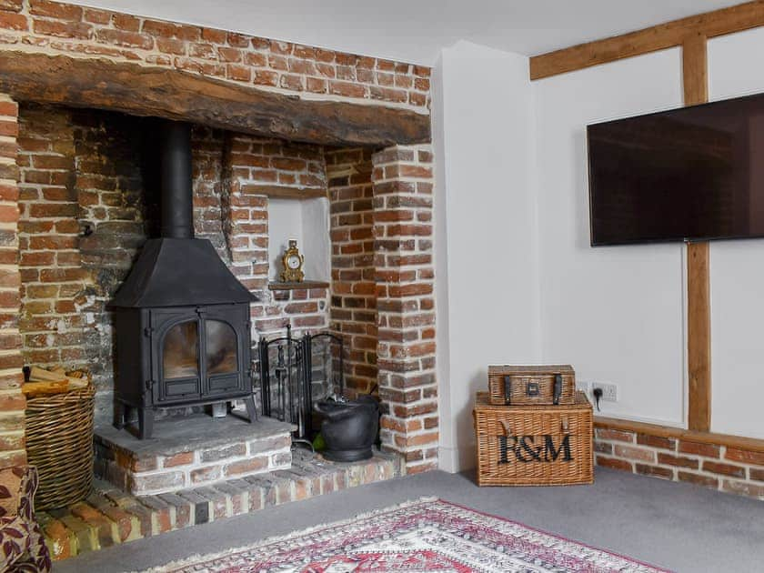 Comfortable living room with wood burner | Holme Cottage, Eastry, near Sandwich