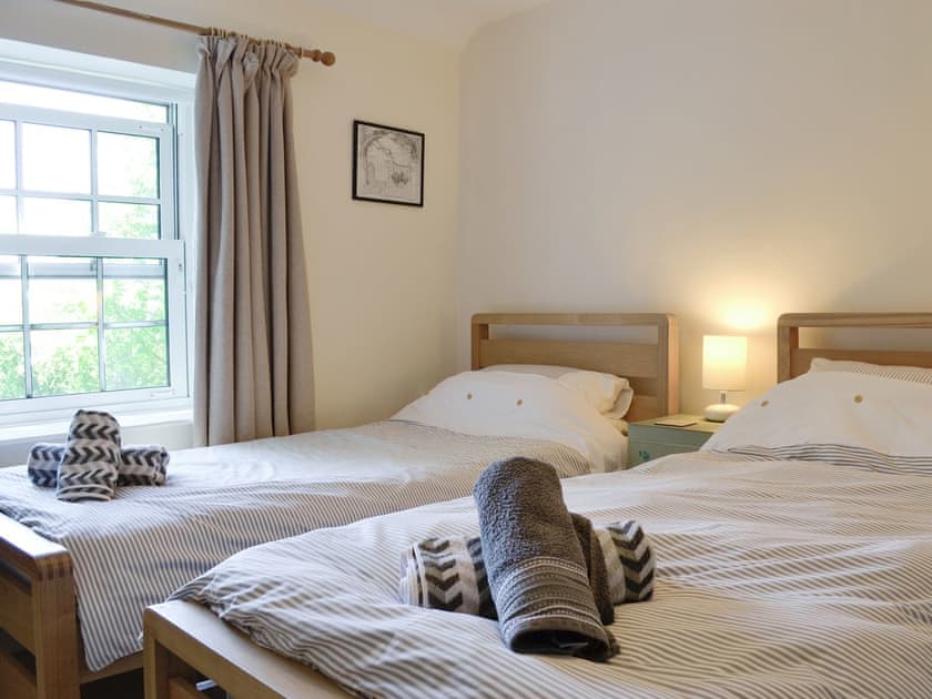Comfortable twin bedroom | Ty Newydd y Graig, Tremeirchion, near St. Asaph