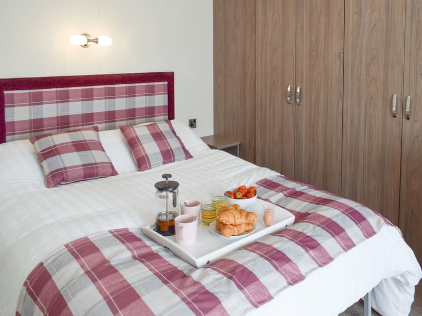 Relaxing double bedroom | Bridge End Lodge, Dollar, near Stirling