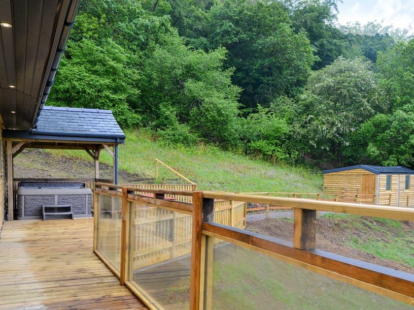 Beautiful balcony area | Offa’s Dyke Lodge - Acre Luxury Lodges, Stanner, near Kington