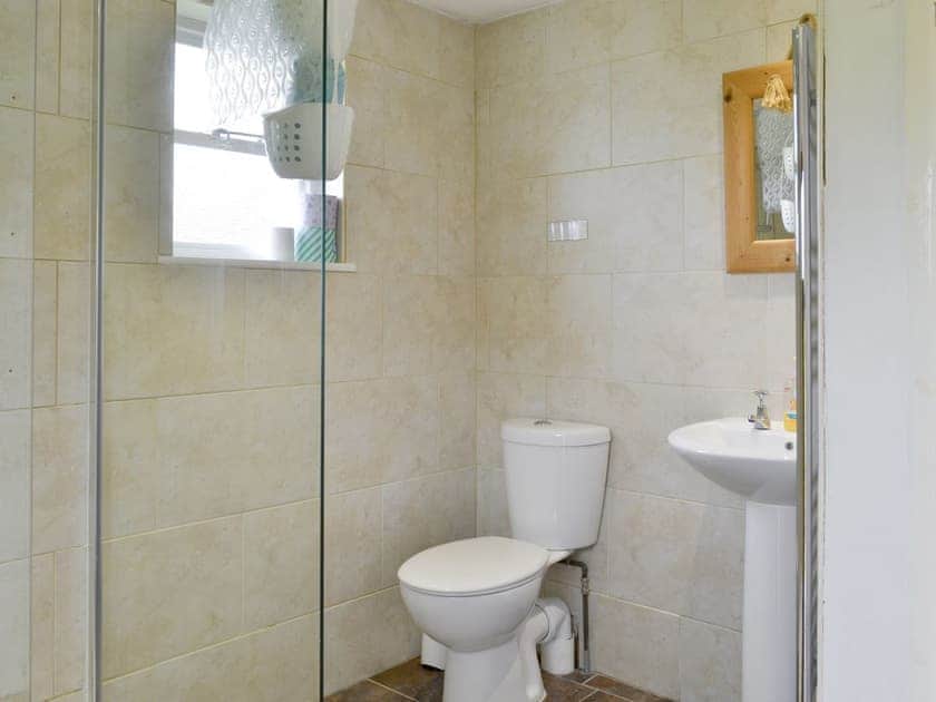 Shower room | Tutchenor Farmhouse, Patchacott, near Beaworthy