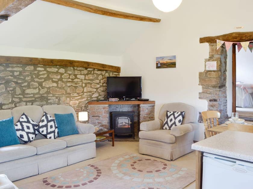 Characterful living area | Woodland View - Cefncoedbach Farm, Sarnau, near Brecon