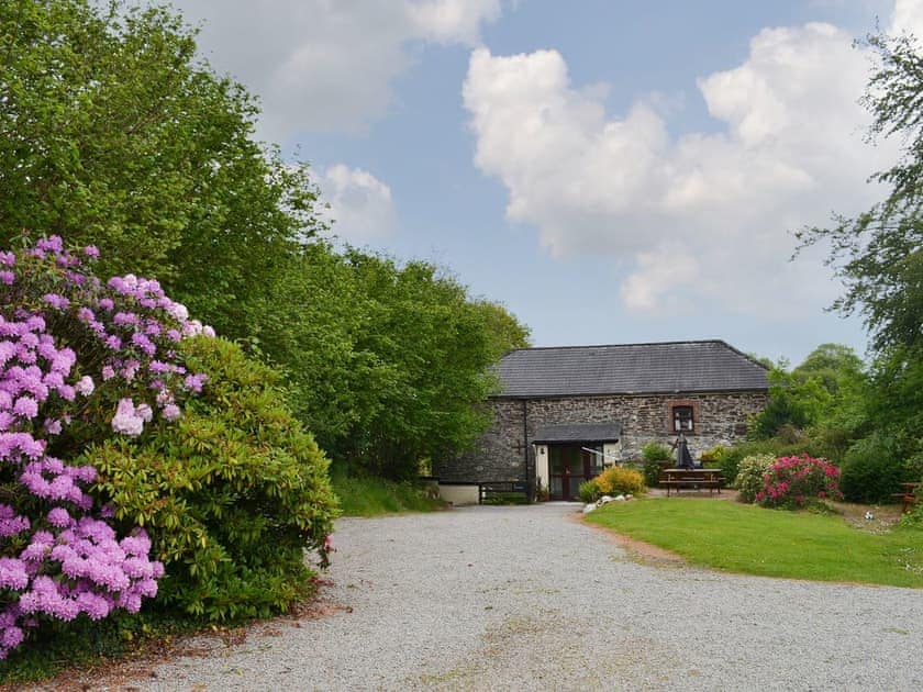 Rhododendron-lined driveway | Fennel - Sherrill Farm Holiday Cottages, Dunterton, near Tavistock