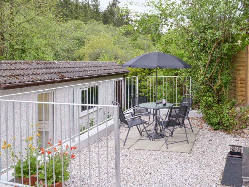 Patio area with outdoor furniture | Ladyvale Barn, Cardinham, near Bodmin