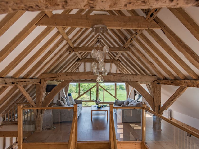 Impressive mezzanine sitting room | Norwood Barn, Wormshill