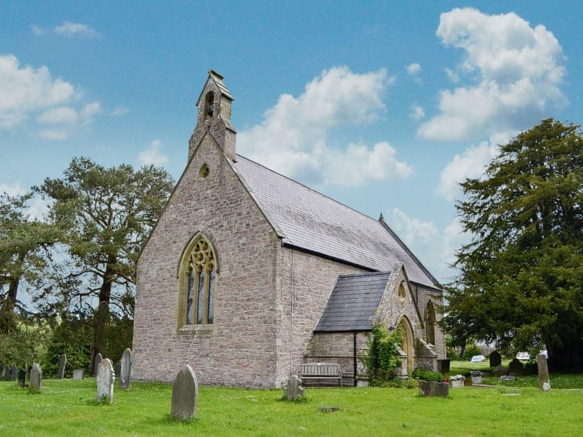 The parish church of St. Tecla, opposite the cottage | The Bellringers Cottage, Llandegla, near Llangollen