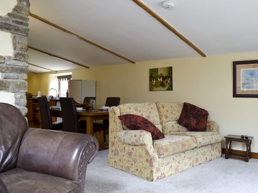 Cosy lounge area | Shepherd’s Cottage - Bings Farm, Whaley Bridge near Buxton