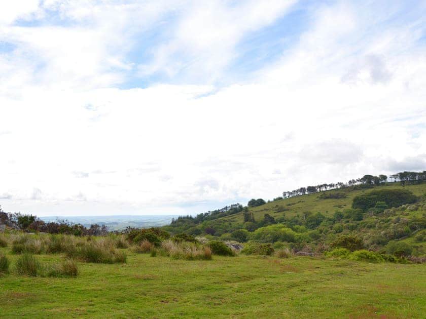 Stunning view across Dartmoor  | Bagtor Hayloft, Ilsington, near Newton Abbot