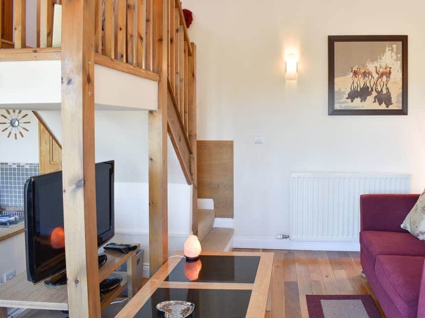 Comfotable living space and open turning, staircase | The Carriage House, Watermillock-on-Ullswater