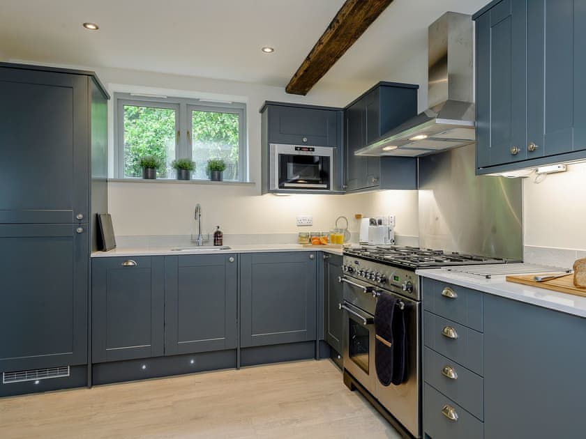 Contemporary kitchen area | Bluestone Cottage, Welton le Wold, near Louth