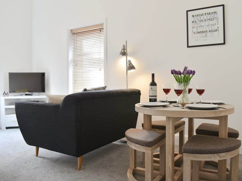 Comfortable living/ dining room | The Old Police House - Bluelight Apartments, Saltburn-by-the-Sea