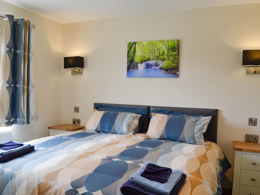 Double bedroom | River Lodge - Bryncoch Holidays, Hundred House, near Builth Wells
