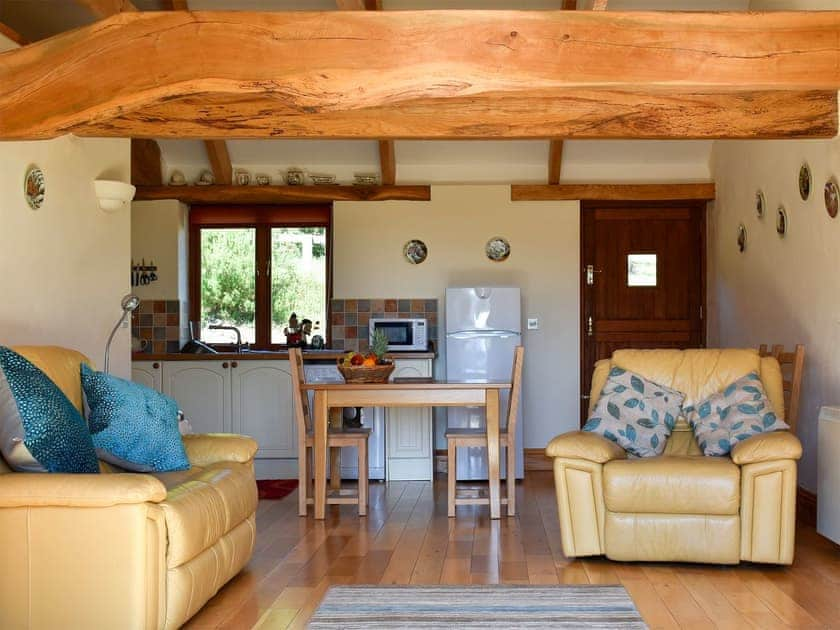 Open plan living space | Round House - Trentinney Farm Holiday Cottages, St Endellion, near Port Isaac