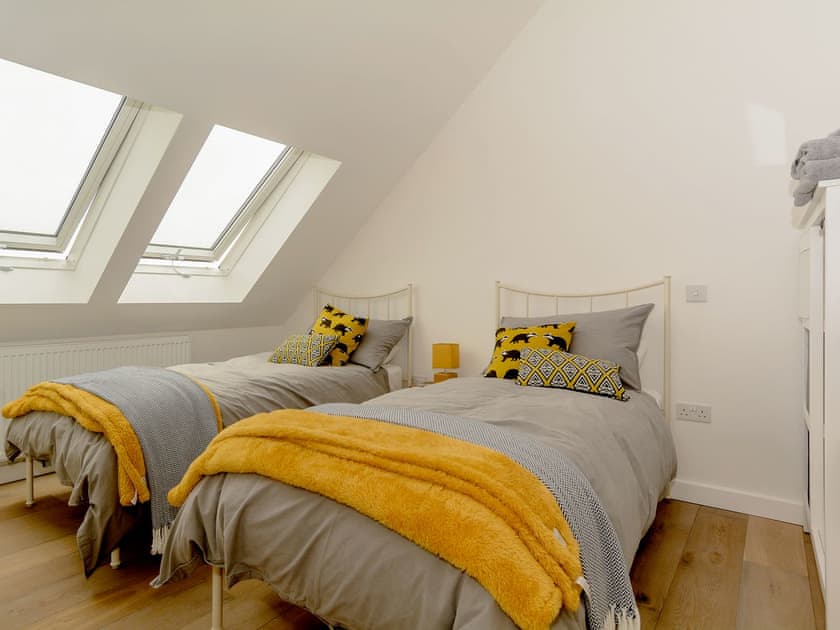 Twin bedroom | The Sett, Stone Allerton, near Cheddar
