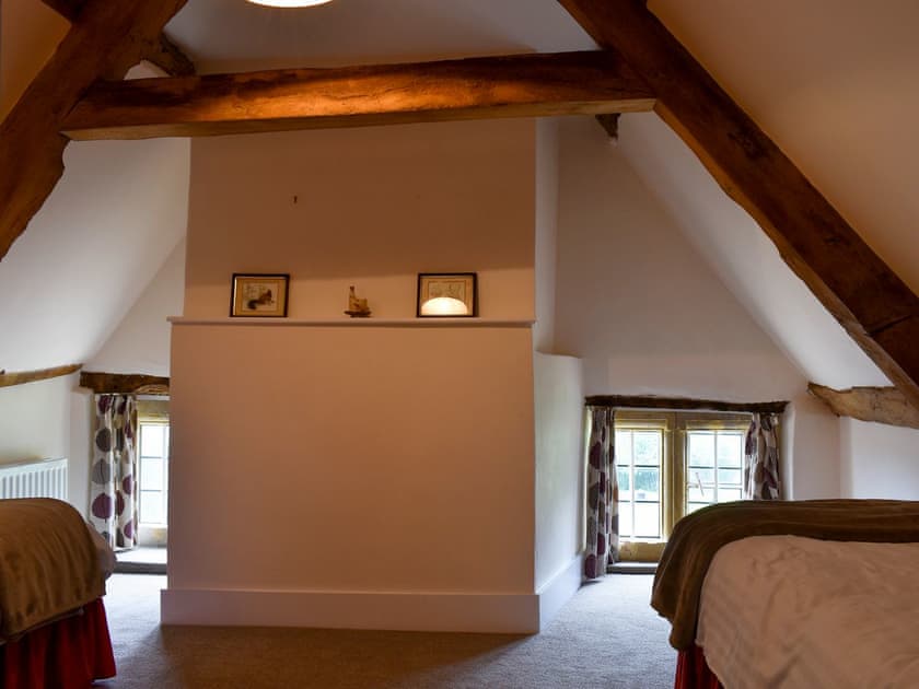 Twin bedroom | Churchill Cottage - Round Chimneys Farm, Glanvilles Wootton, near Sherborne