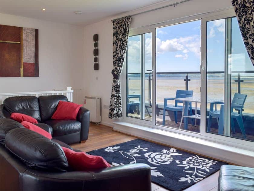 Relaxed lounge area with terrific sea views | Seaview, Llanelli