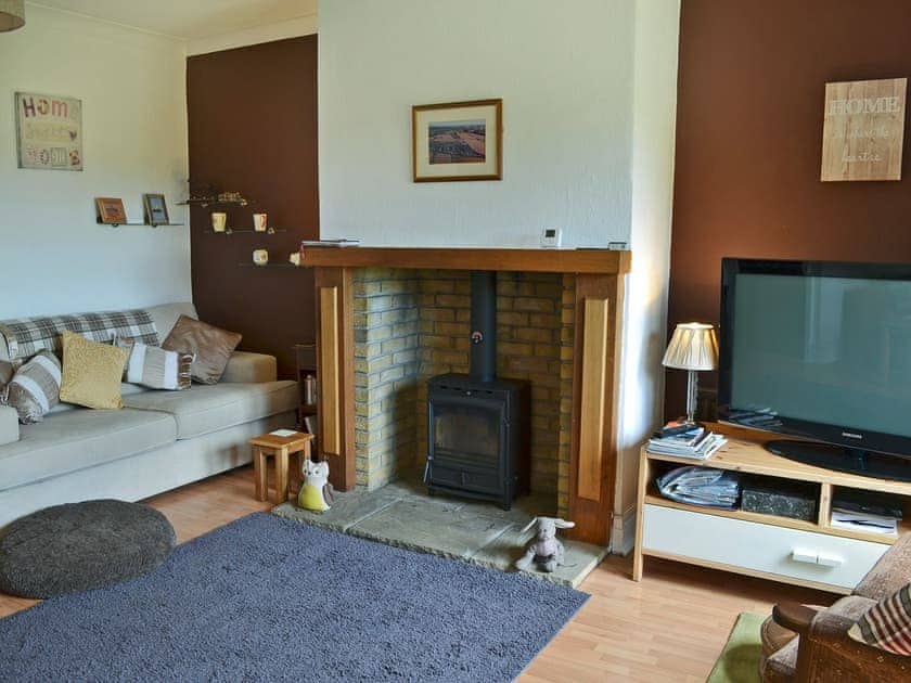 Welcoming living room with multi fuel burner  | Sea View, Shilbottle, near Alnwick
