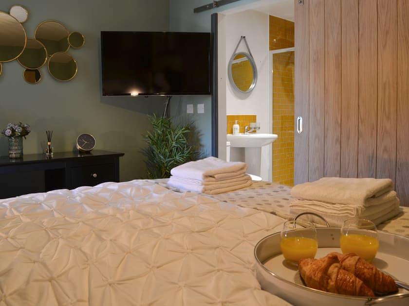 Double bedroom | Stabl, Bethania, near Aberaeron