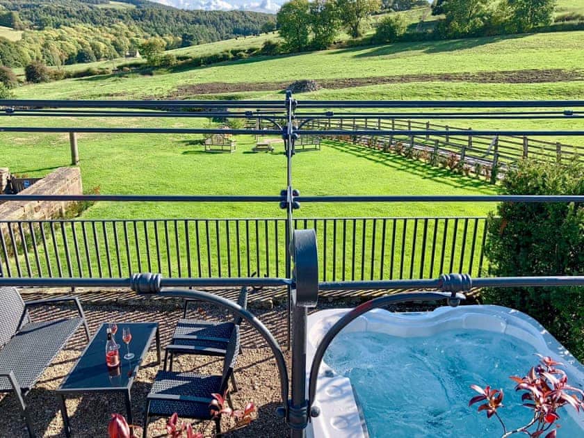 Hot tub with stunning views over the surrounding countryside | Manners - Harthill Hall, Alport, near Bakewell