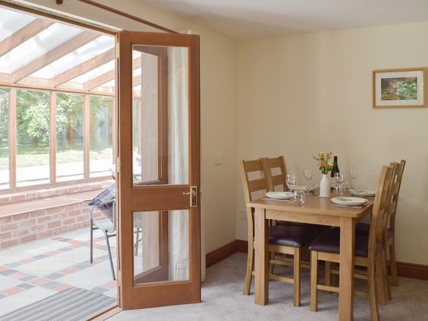 Charming dining area | Woodpecker Rest, Llechryd, near Cardigan