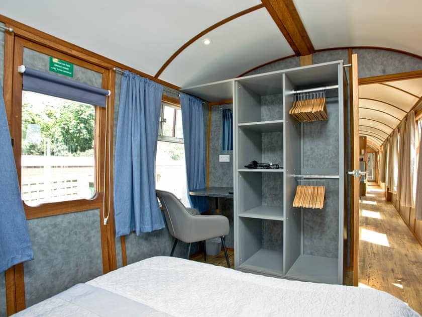 Comfortable double bedroom | Brunel Boutique Railway Carriage No 2 - Brunel Boutique Railway Carriages, Dawlish Warren