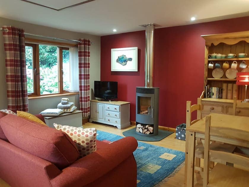 Open plan living space with wooden floor | Penty-Lowarth, Quoit, St Columb