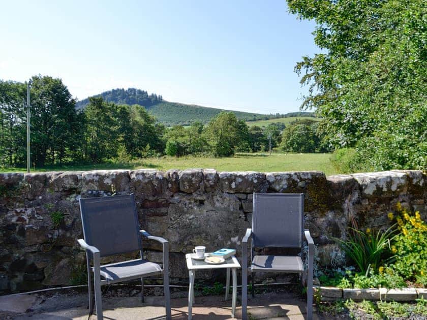 Sitting out area with great views | Belstane Cottage, Straiton, near Ayr