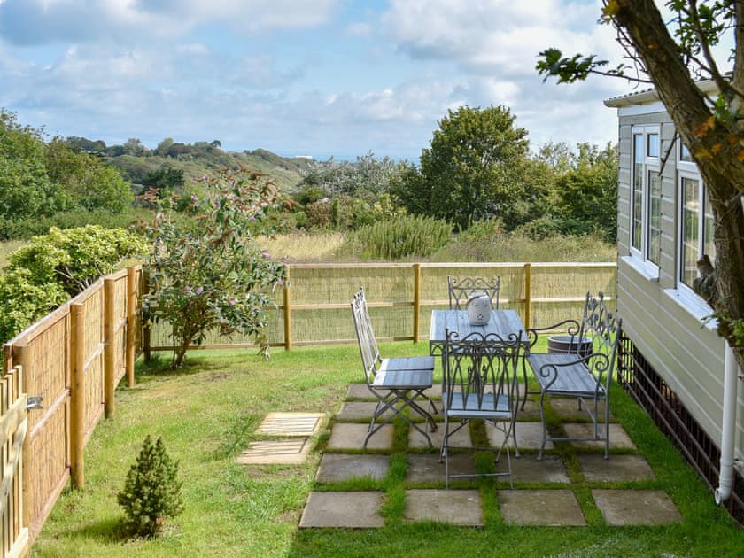 Patio area | Culver Chalet, Bembridge, near Sandown