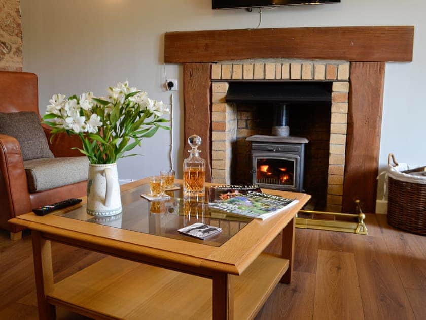 Living room with wood burner | The Brewers Cottage - Roddenloft, Mauchline