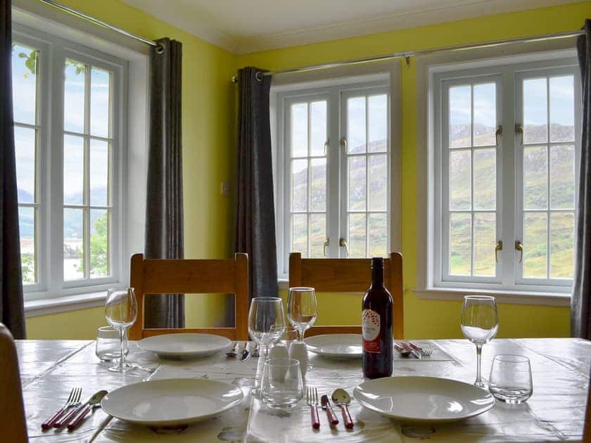 Dining area with wonderful views | Loch Long View, Dornie