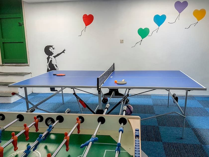 Garage with table tennis and table football | Greenbank House, Skelwith Bridge, near Ambleside
