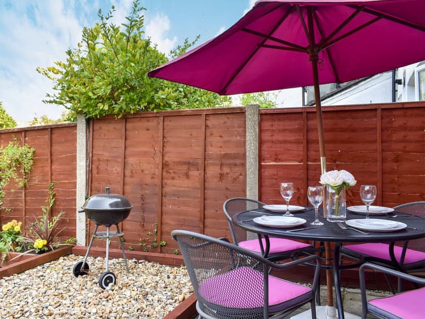 Terrace with furnitureand BBQ | Shingle Cottage, Whistable