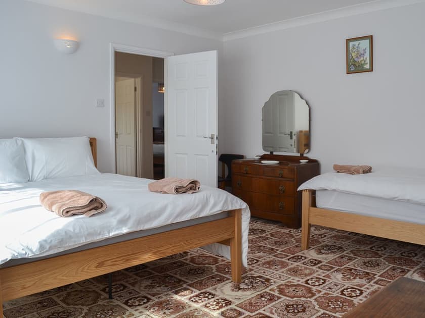 Bedroom with double and single beds | West Middlewick Farm - The Old Creamery - West Middlewick Farm , Nomansland, near Tiverton