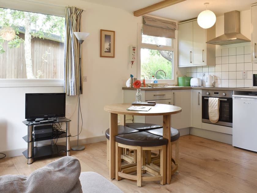 Convenient open-plan living space | Chalet 1 - Mount Hawke Holiday Bungalows, Mount Hawke, near Redruth