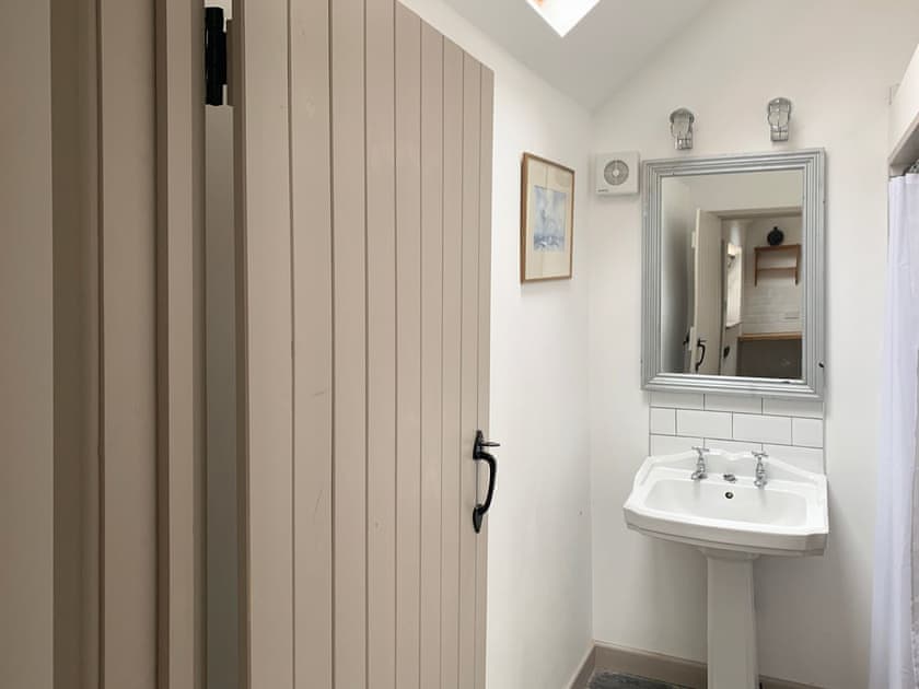 Shower room within converted outhouse | Coastguard’s Cottage, Burnham Overy Staithe, near Burnham Market