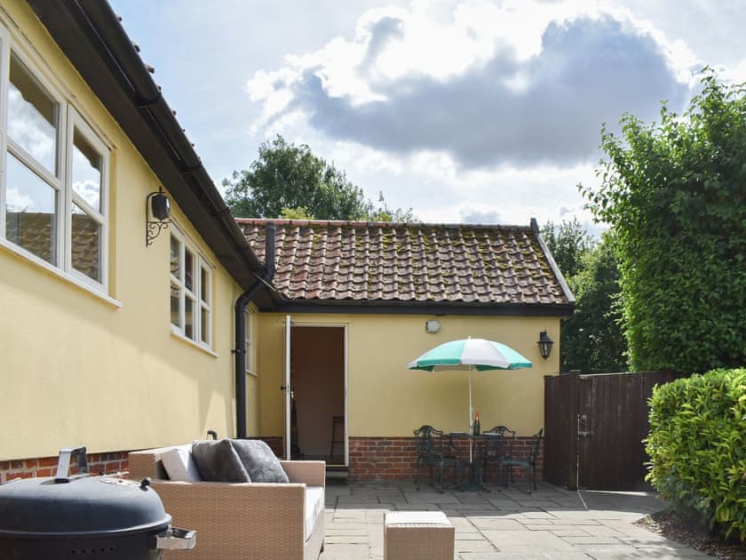 Wonderful patio ideal for alfresco entertaining | The Old Dairy, Mellis, near Eye