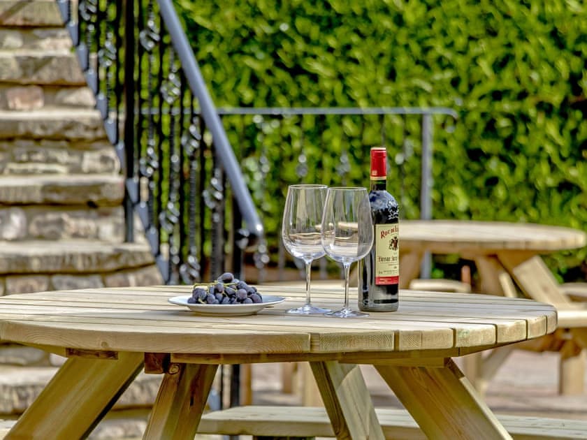 Peaceful sitting out area | The Chicken Coop - Hewelsfield Court, Hewelsfield, near Lydney