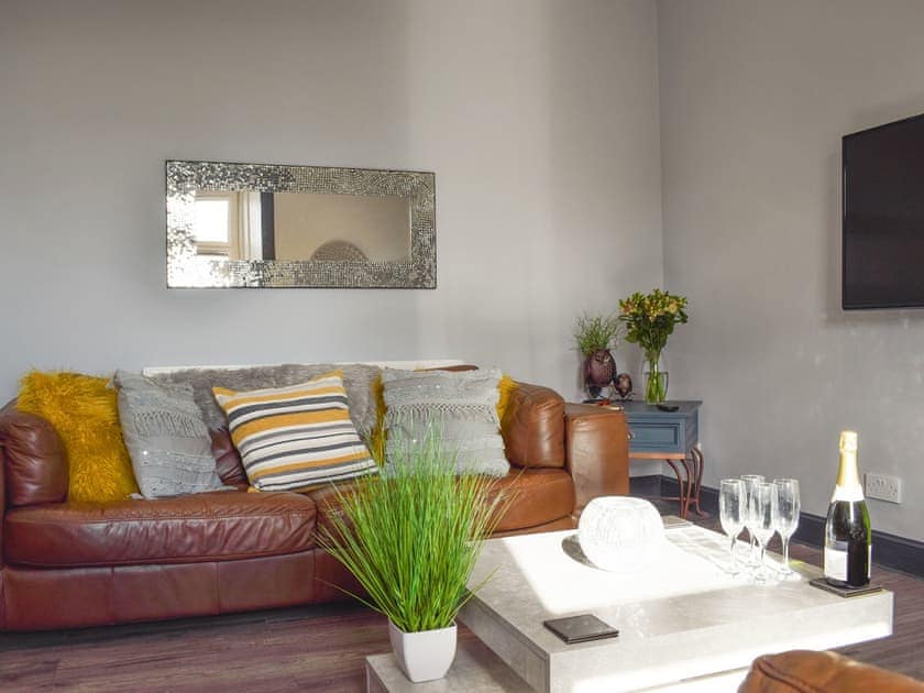 Comfortable seating within living area | Reflections, St Monans, near Anstruther