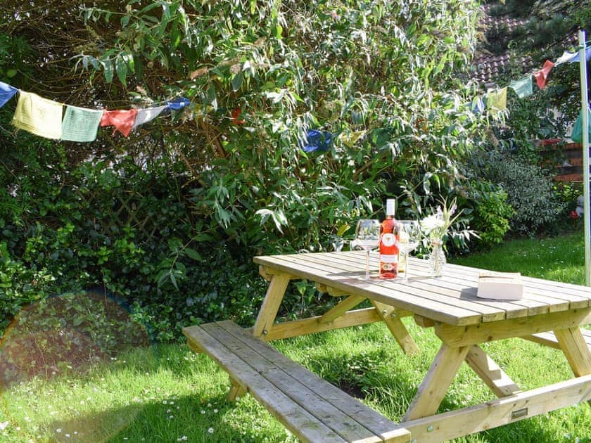 Seating area within the garden | Reflections, St Monans, near Anstruther