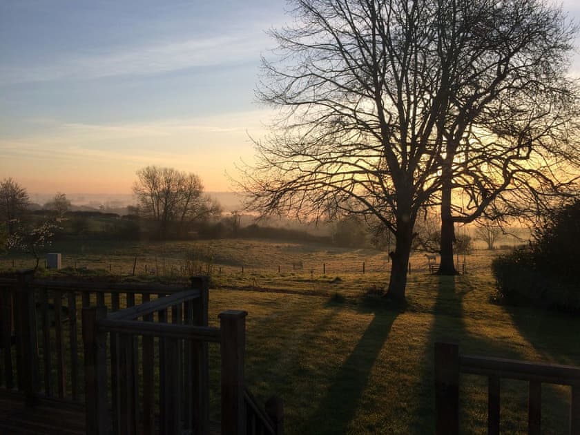 Delightful rural views from the decking | The Long House, Middle Aston, near Bicester