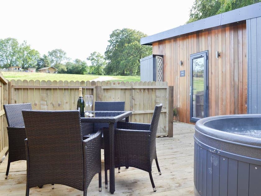 Lovely outdoor area | Curlew Lodge - Wallace Lane Farm Cottages, Brocklebank, near Caldbeck and Uldale