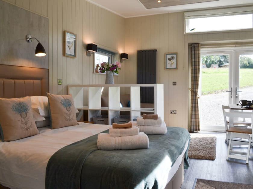 Welcoming double bedded sleeping area | Lapwing - Wallace Lane Farm Cottages, Brocklebank, near Caldbeck and Uldale