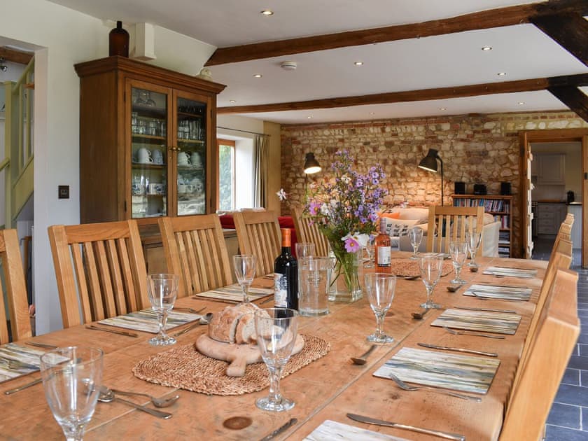 Large elegant dining table and chairs | The Granary, Oxborough