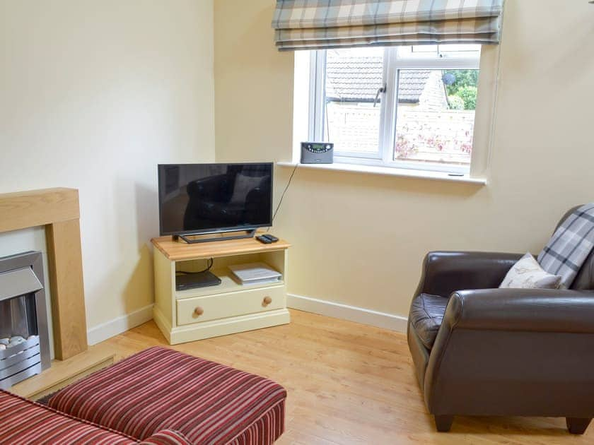 Living area with electric coal-effect fire | Eagles Cottage, Corston, near Malmesbury