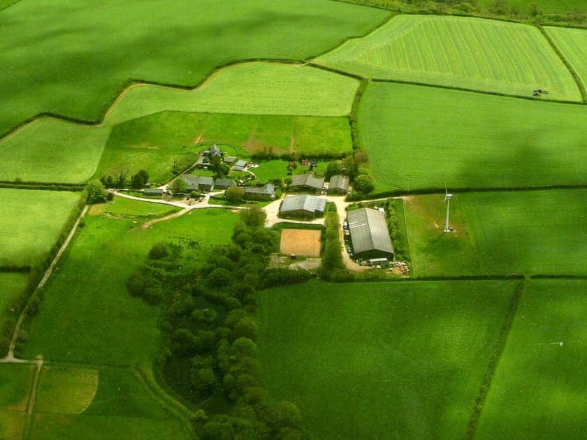 Aerial view | Polean Farm Cottages, Pelynt, near Looe
