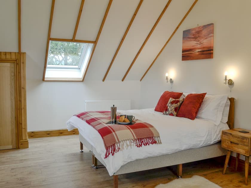 Spacious double bedroom | Lakeside Lodge, near Rhayader