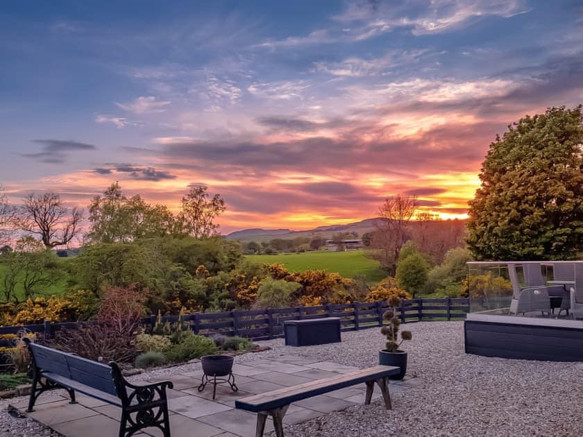Peaceful garden with ample seating  | Thistlebank, Banton, near Kilsyth