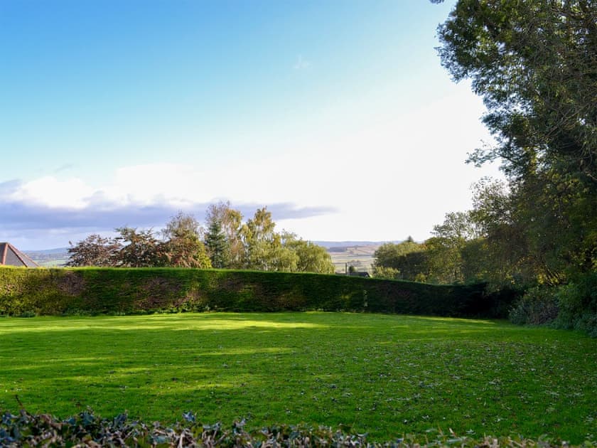 Large, enclosed lawned garden | Butterhole Farmhouse, Mabie, near Dumfries