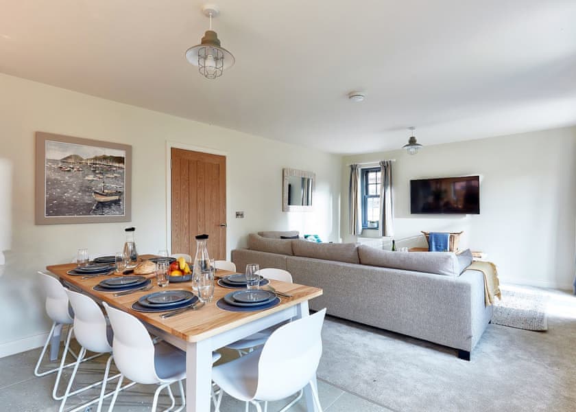 Living area with large dining table and chairs | Seascape - Saltscape, Mundesley, near North Walsham