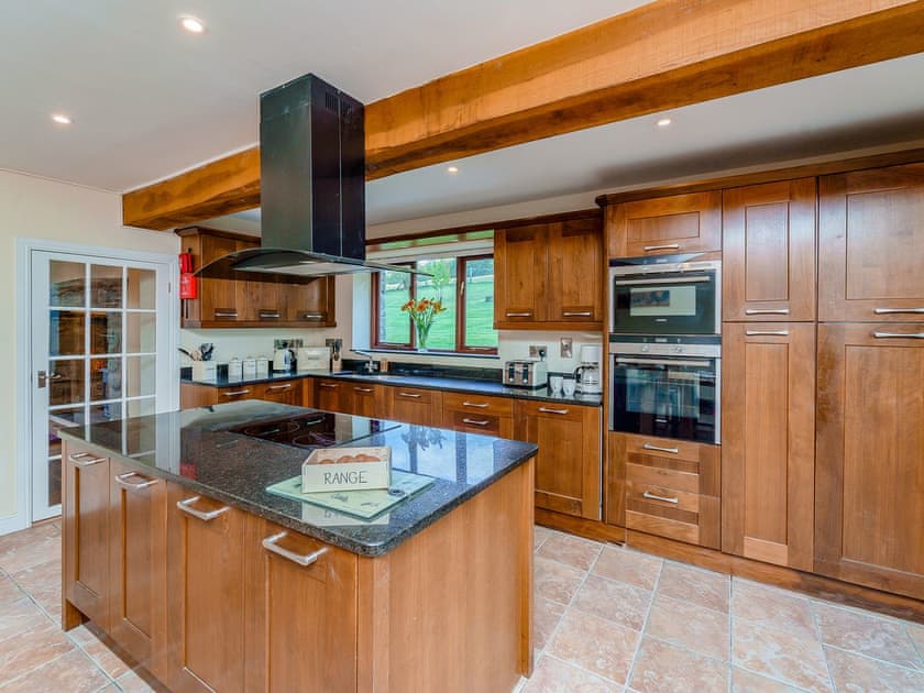 Large kitchen and dining area | Rhiew Banc, Bwlch-y-ffridd, near Newtown